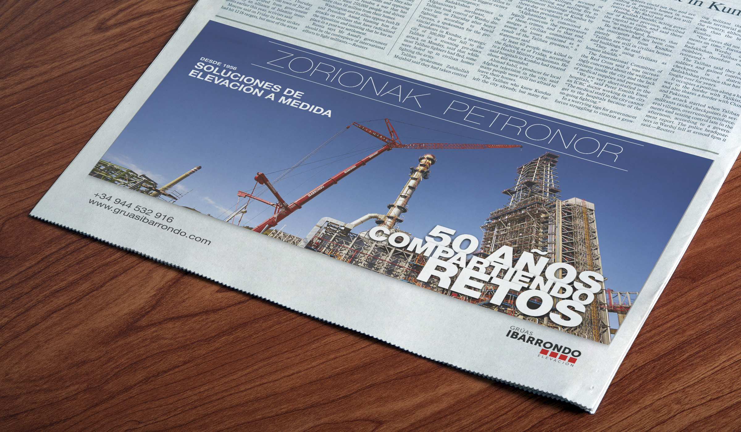 motiva agencia comunicacion diseno grafico IB Petronor gruas ibarrondo