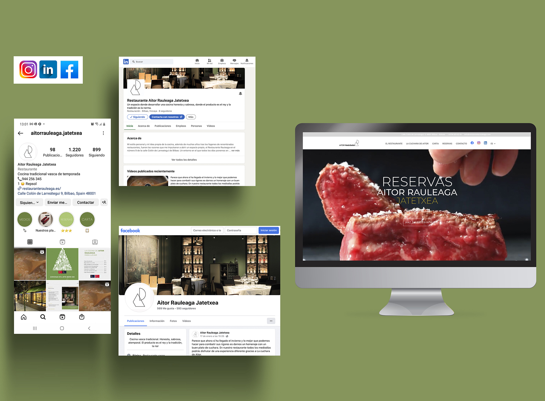 motiva agencia comunicacion online resturante rauleaga