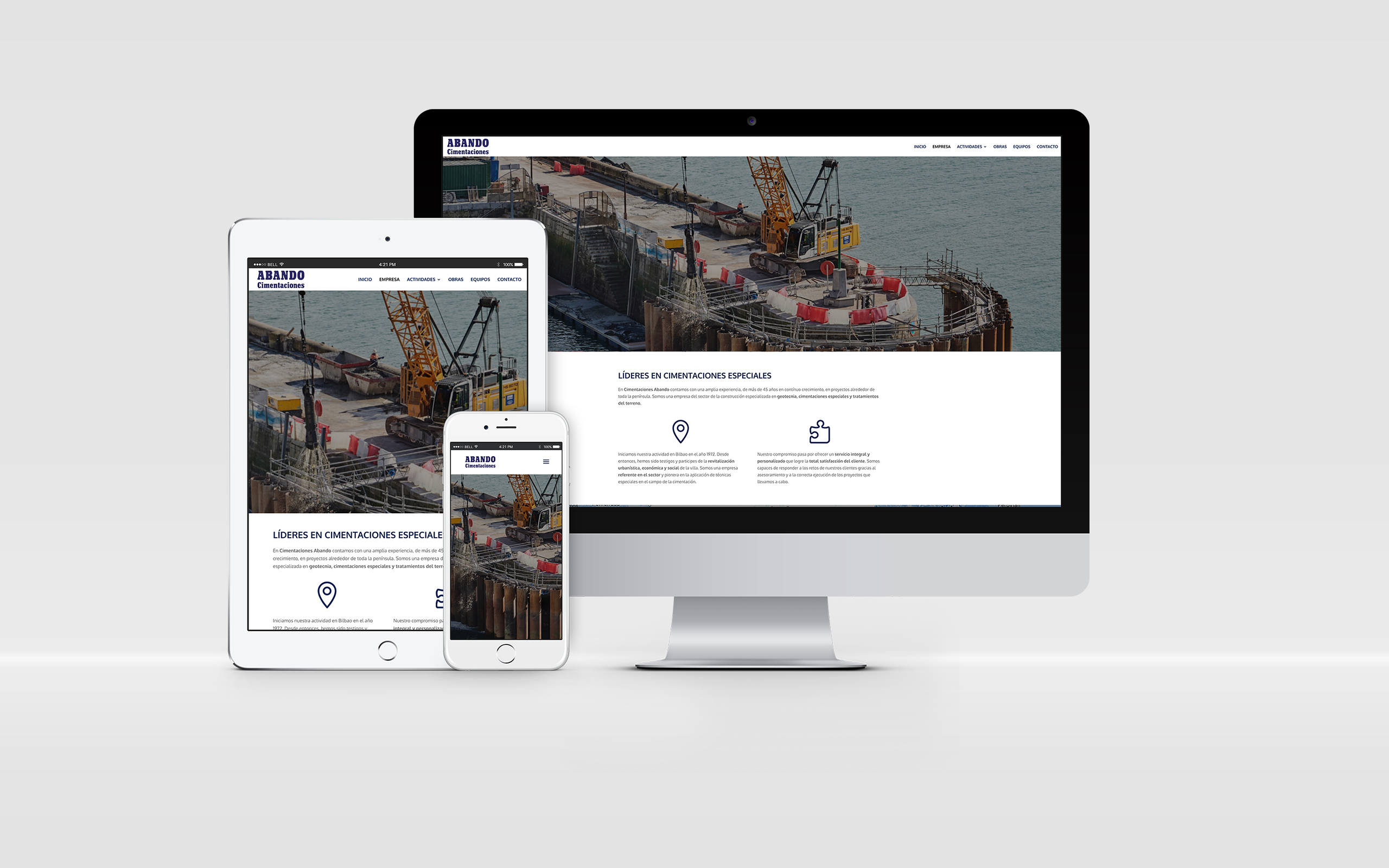 motiva agencia comunicacion online web cimentaciones abando