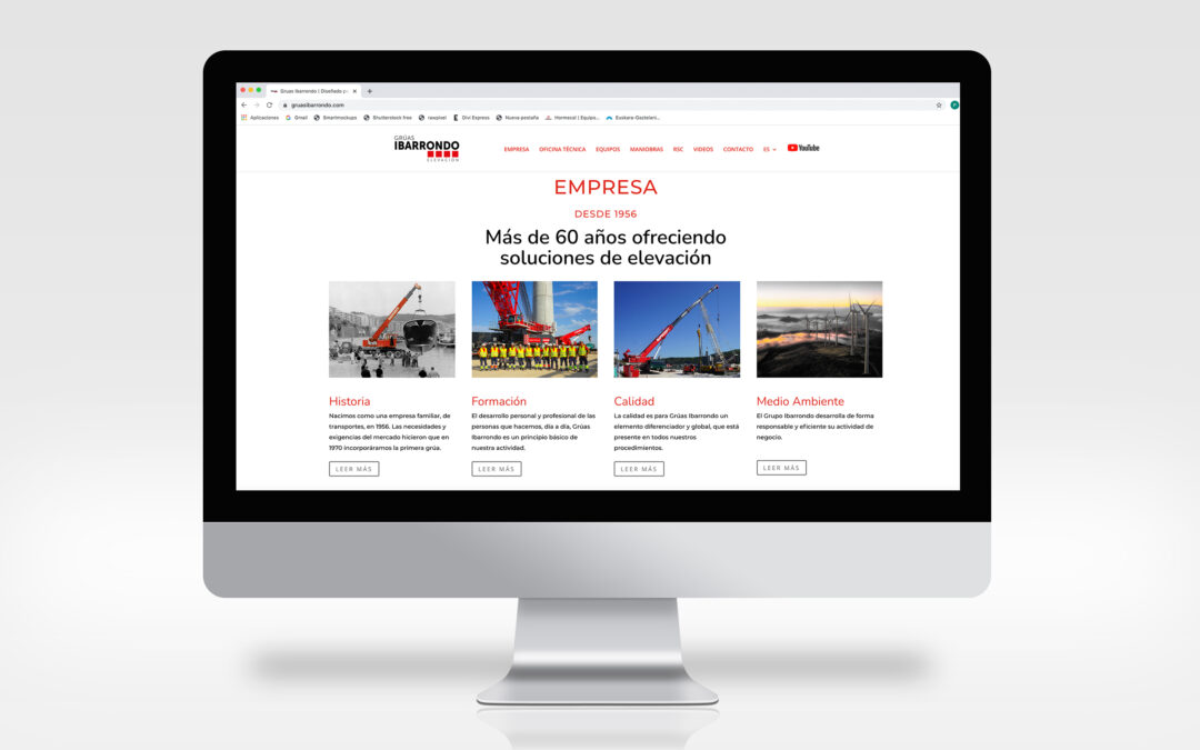 Web Corporativa · Grúas Ibarrondo
