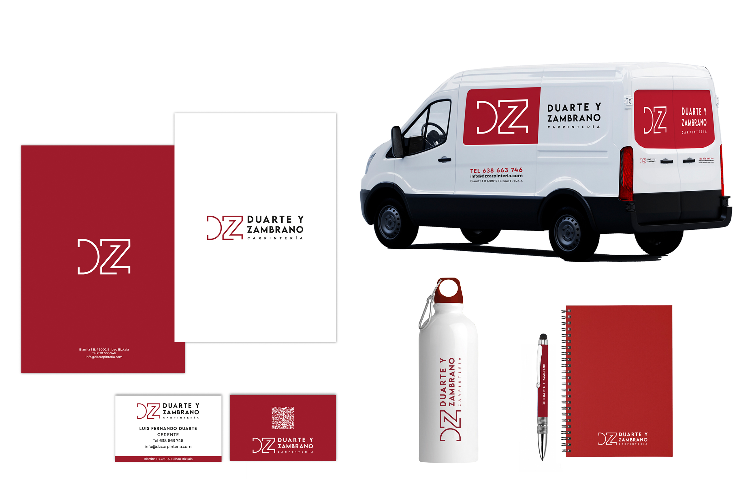 Mock Up DZ carpinteria branding